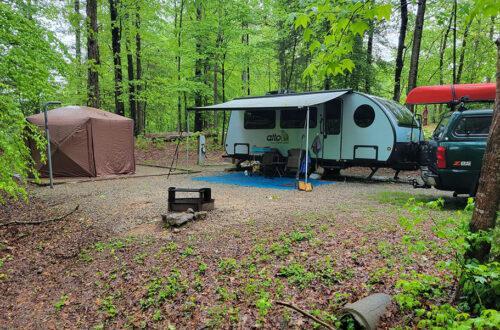 Campsite at Pocahontas State Park.